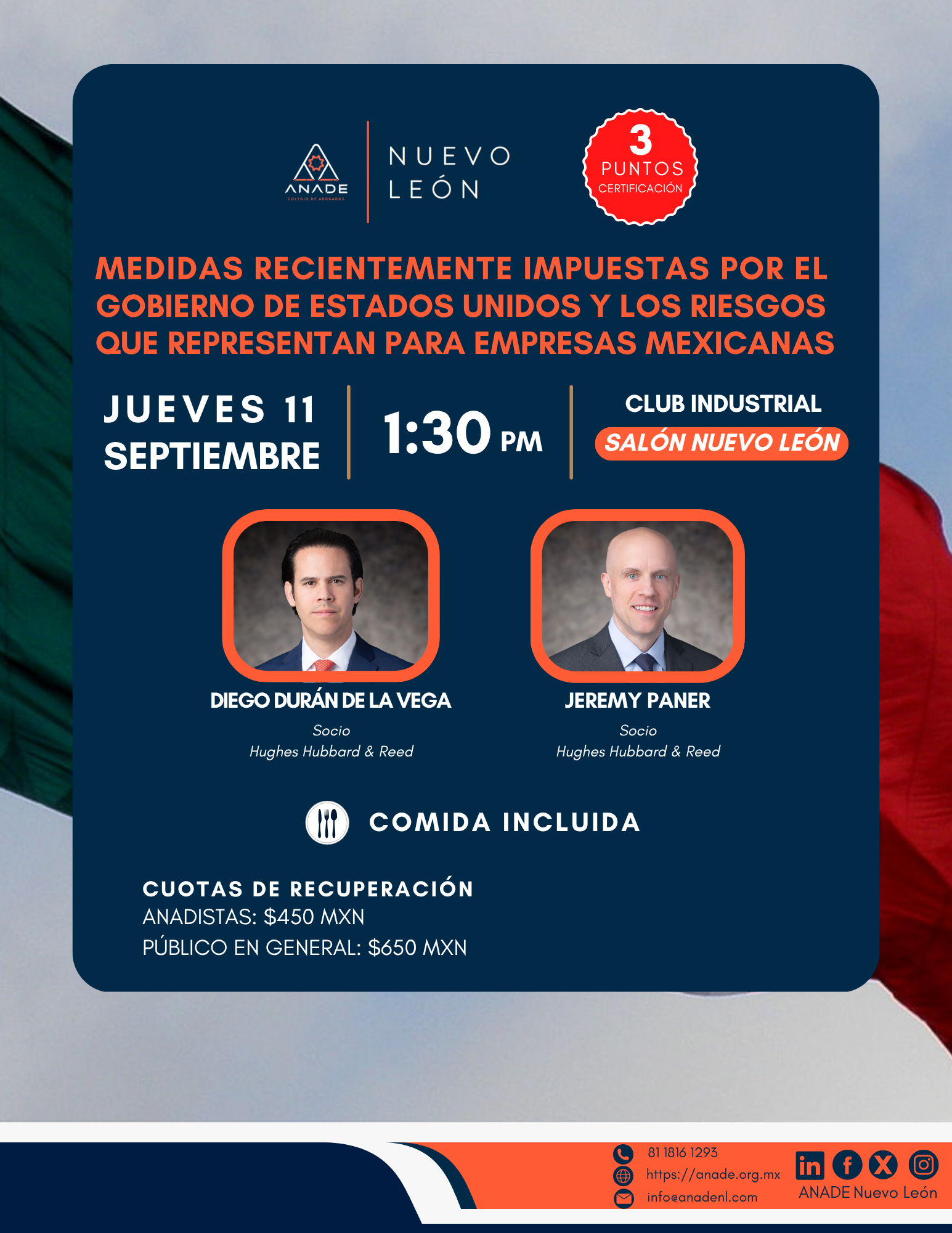 Medidas recientemente impuestas por el gobierno de Estados Unidos y los riesgos que representan para empresas mexicanas